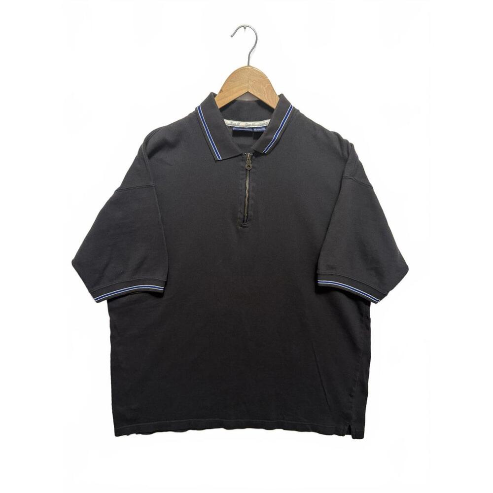 Vintage Route 66 Black Quarter Zip Mens Size XL